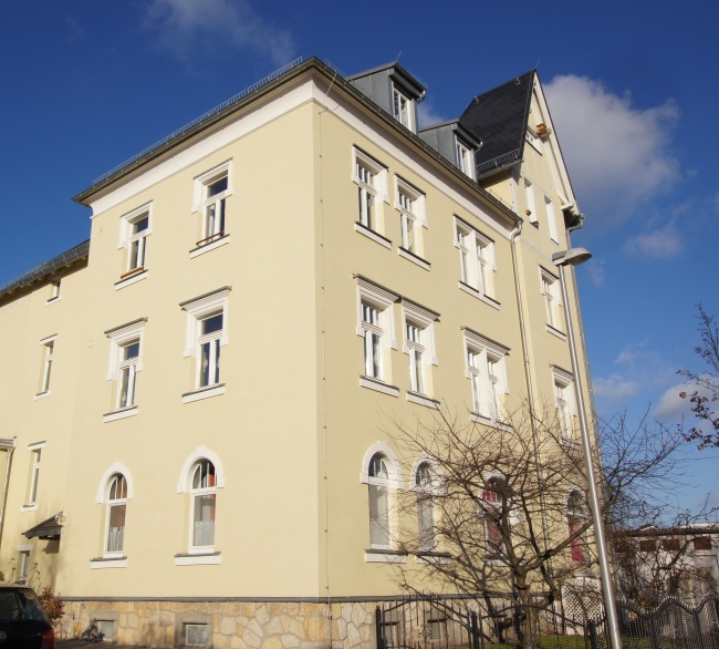 Au�enansicht Hofseite Wohnung Radebeul