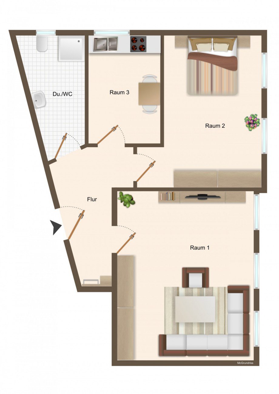 Grundriss (neu) Erdgeschosswohnung Dresden
