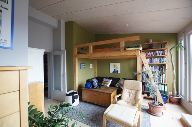 Wohnzimmer Dachgeschosswohnung Dresden