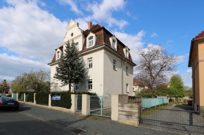 Hausansicht Erdgeschosswohnung Dresden