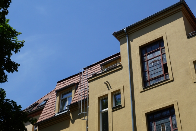 Balkonansicht von unten Wohnung Dresden / Strehlen