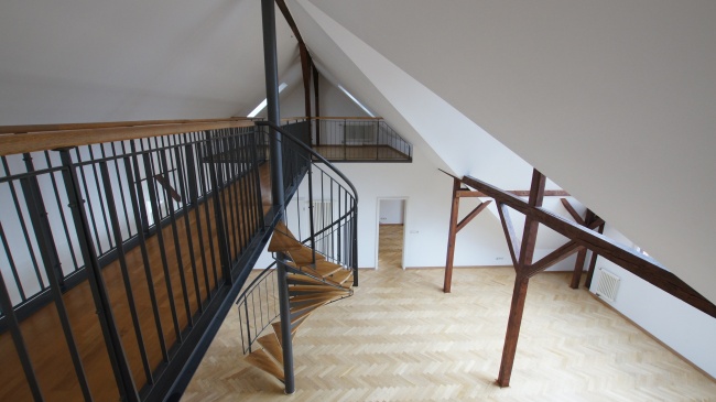 Blick von der Galerie Wohnung Dresden / Laubegast