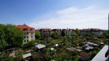 Ausblick aus dem Schlafzimmer Gro�z�gige 2-Zimmerwohnung im denkmalgesch�tzten Altbau im bevorzugten Stadtteil Dresden-Striesen