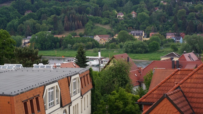 Blick aus einem der Schlafzimmer Wohnung Dresden / Laubegast